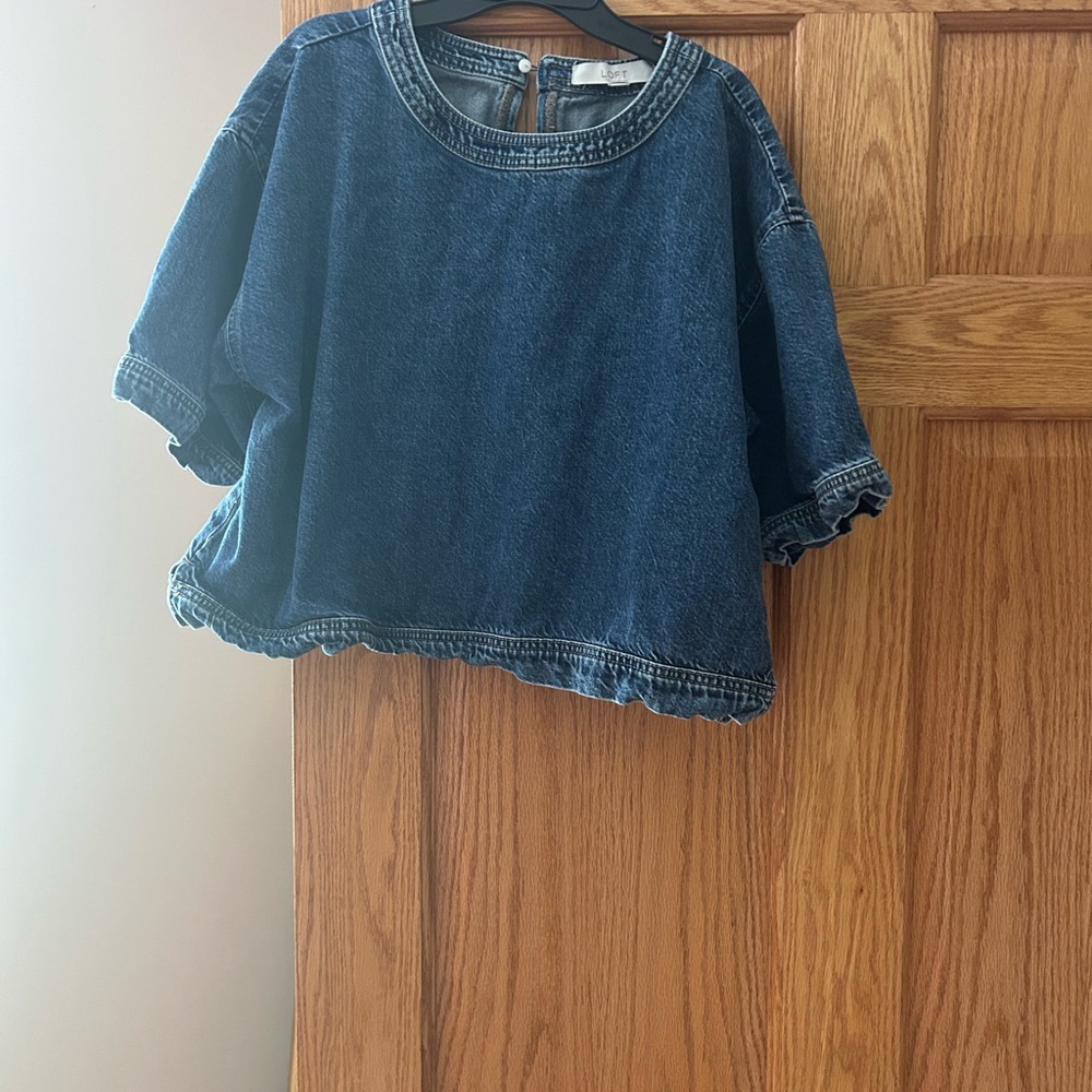 GAP Blue Denim Blouse
